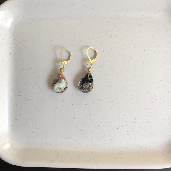 Tiny Teardrop EMF earrings Rework Creative - Picture 3 of 3